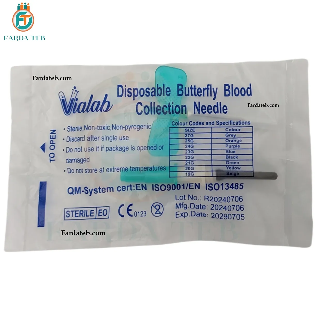 اسکالپ ونوجکت خونگیری سبز G21 1 قیمت + خرید اسکالپ ونوجکت سبز خونگیری گیج 21