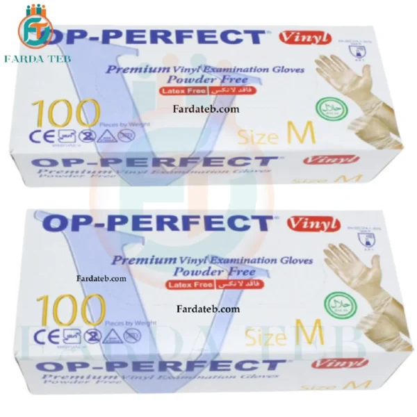 قیمت و خرید دستکش وینیل مدیوم اوپی پرفکت op perfect + فروش عمده