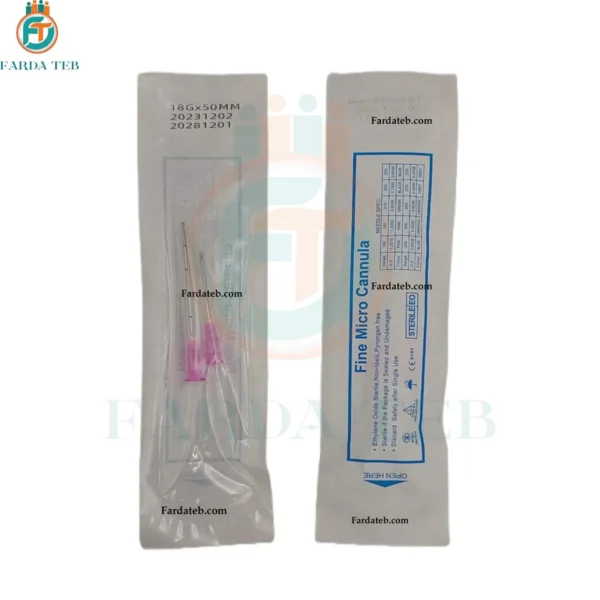 قیمت عالی با بهترین خرید سوزن میکروکانولا گیج 18 طول 50 میلی متر+ کانولا G18-50MM