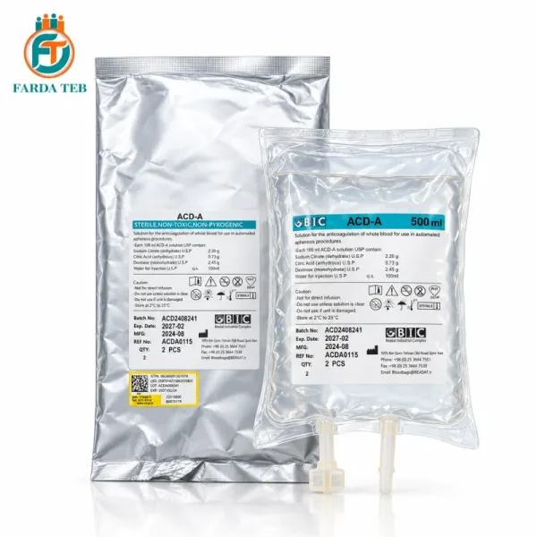 بهترین خرید و بهترین قیمت کیسه محلول ضد انعقاد ACD-A حجم 500 ml برای PRP و مناسب مراکز پرکار برای کار پی آر پی